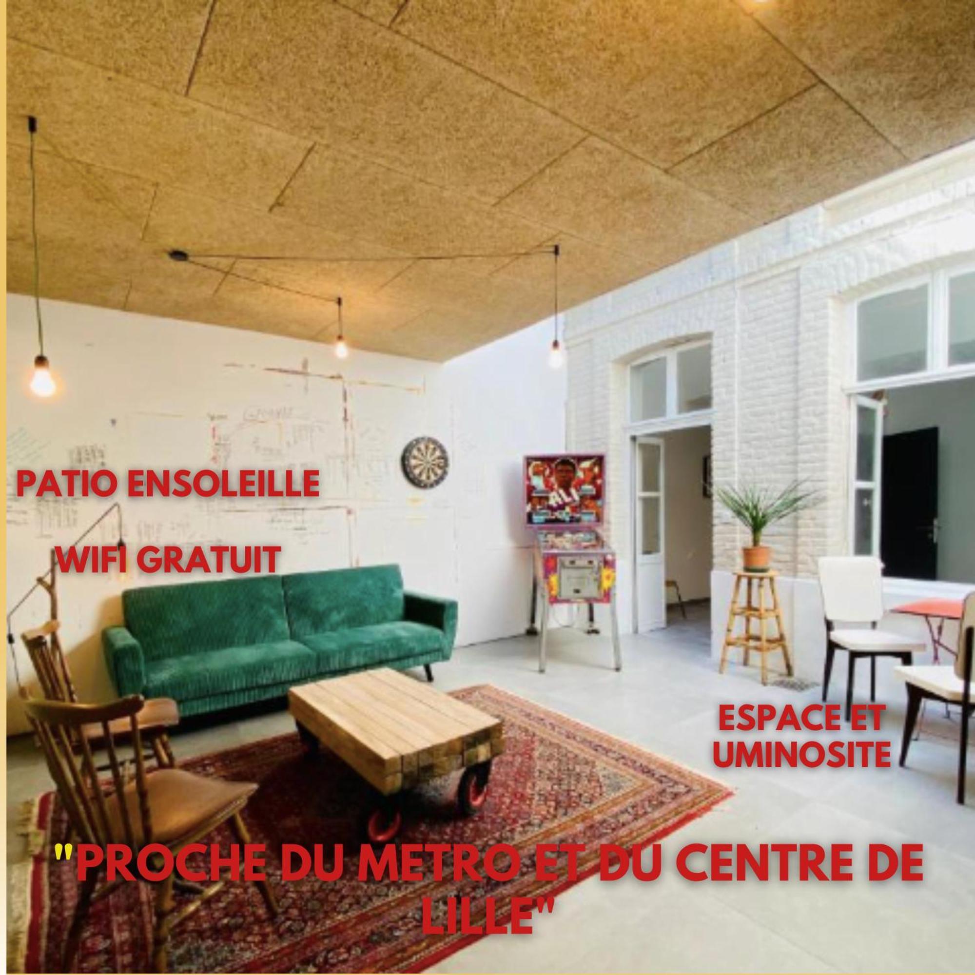 Oasis Urbaine - Spacieux Et Calme Avec Patio Lille Exterior foto